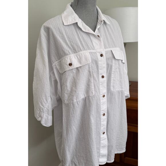 Everlane The Cotton Tourist Shirt Button Down White Oversized Women's Size M - Picture 7 of 12